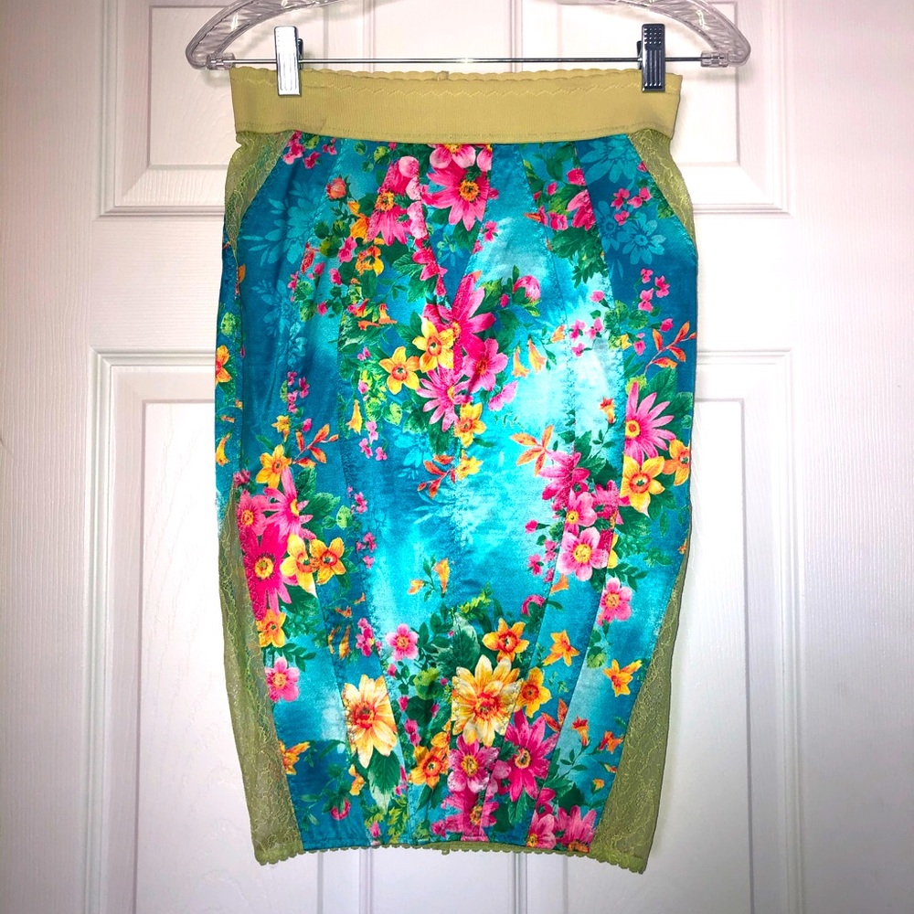 Vintage Dolce and Gabanna Silk Pencil Skirt